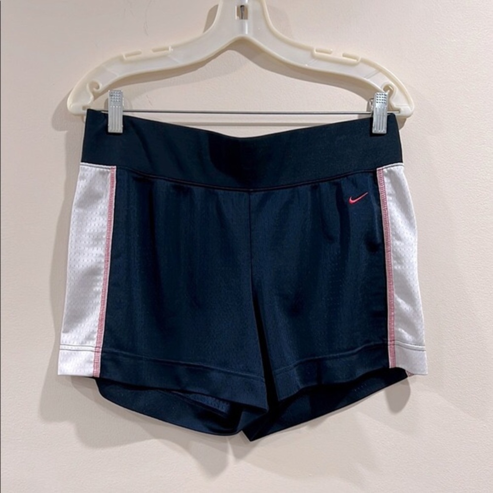 Nike Women's Black and White Athletic Shorts